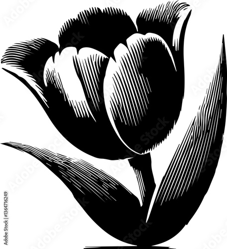 Cuadro en lienzo Lili flower icon