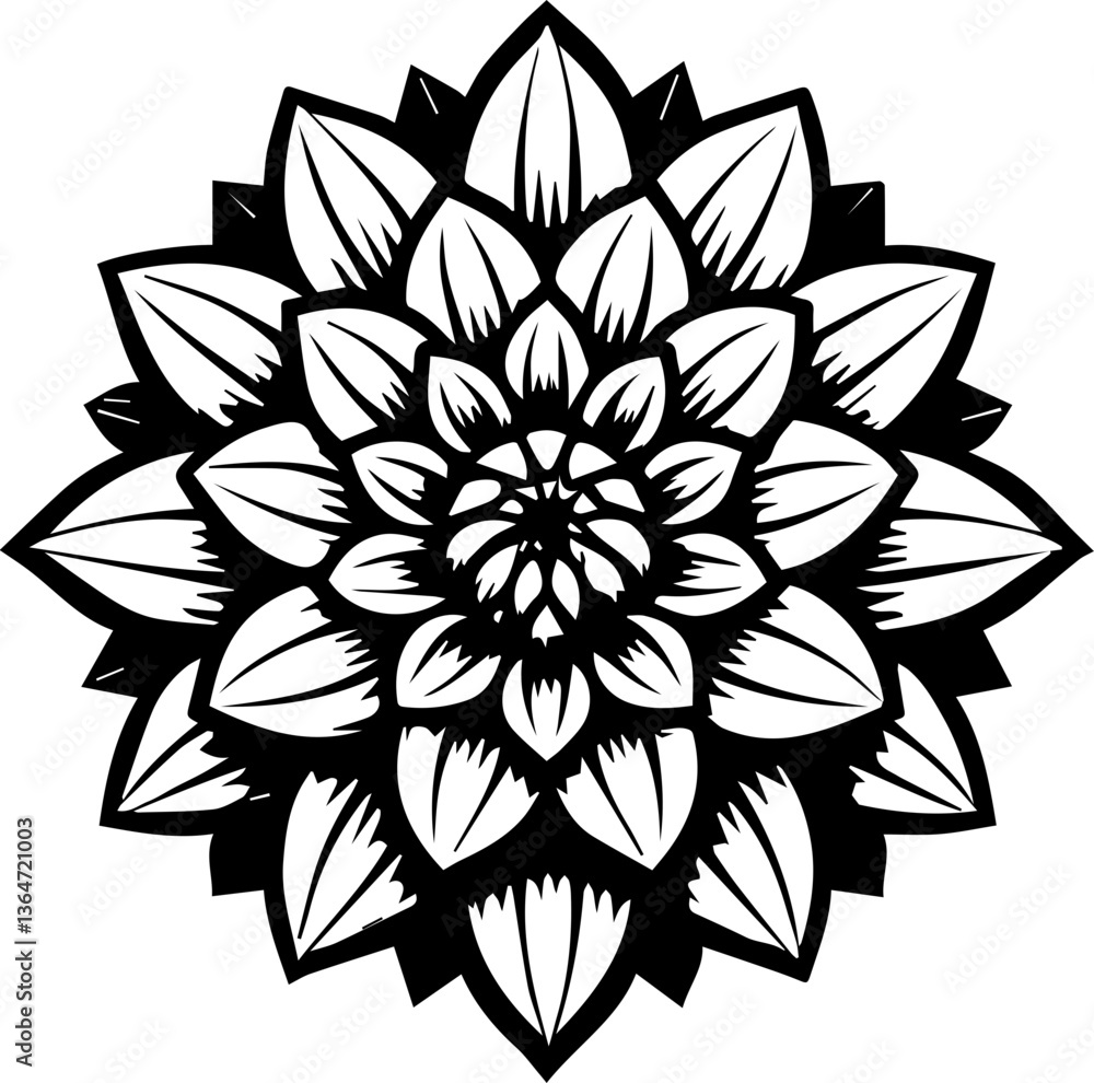Fototapeta premium Dahlia icon 