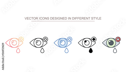 Visual Impairment icon design with white background stock illustration