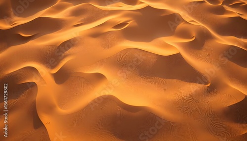 Endless golden sand dunes stretching under the desert sun