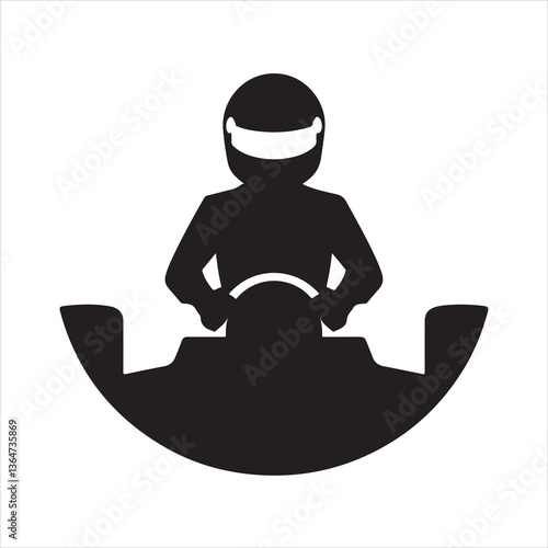 Fast Racing Driver black silhouette
