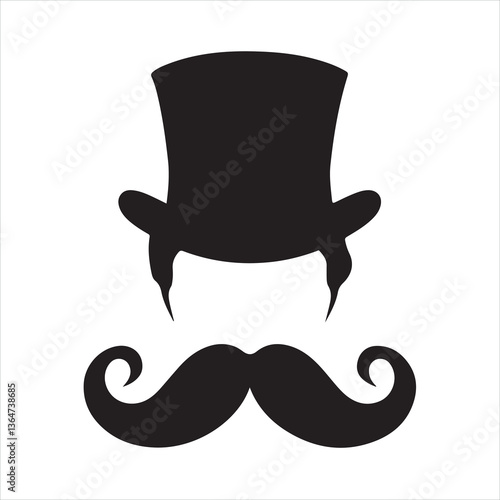 Mustache black silhouette
