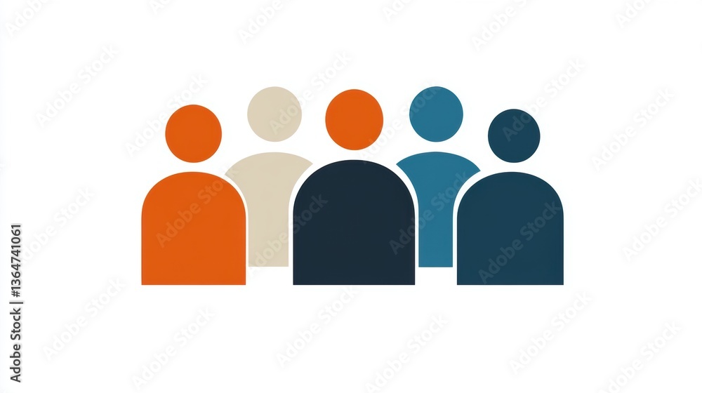 Flat Icons of People Groups (Users/Friends) for Seamless App & Website Integration Flat Icons of People Groups (Users/Friends) for Seamless App & Website Integration