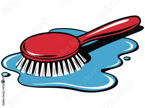 Brush on white background