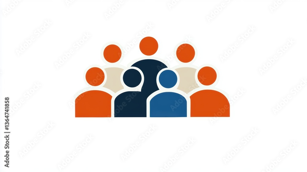 Flat Icons of People Groups (Users/Friends) for Seamless App & Website Integration Flat Icons of People Groups (Users/Friends) for Seamless App & Website Integration