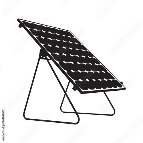 solar panel black silhouette
