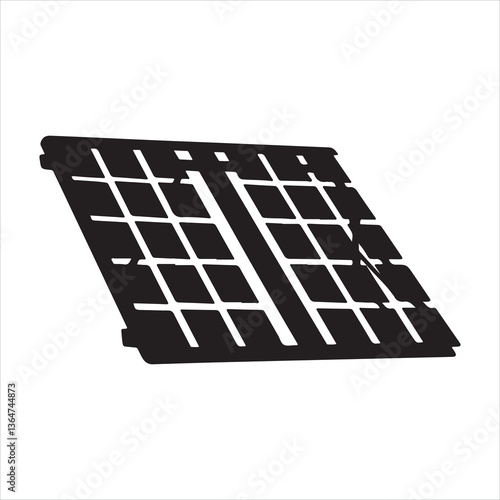 solar panel black silhouette
