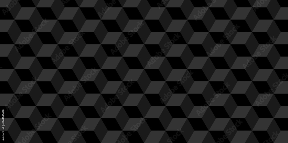 Minimal cubes geometric tile and mosaic wall grid retro digital hexagon technology wallpaper background. black block cube structure backdrop square triangle texture vintage design. Minimal cubes geometric tile and mosaic wall grid retro digital hexagon technology wallpaper background. black block cube structure backdrop square triangle texture vintage design.