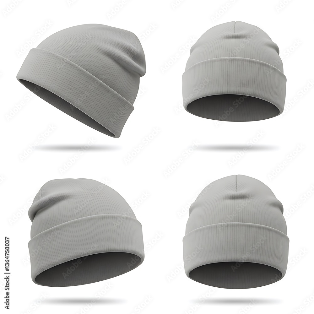 Set of Gray Beanie Hats Set of Gray Beanie Hats