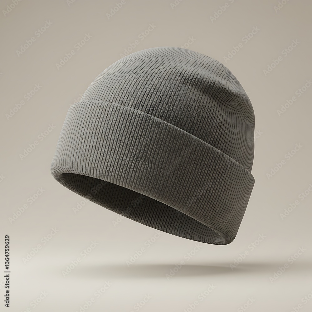 Beige Beanie Side View Beige Beanie Side View