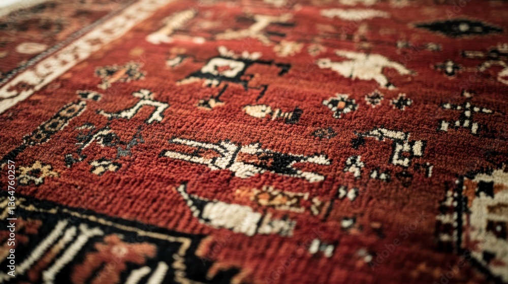 Detailed close-up of intricate rug design Detailed close-up of intricate rug design