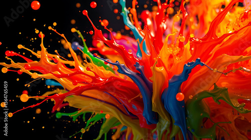 Close Up Color Splash 8K Artistic Background