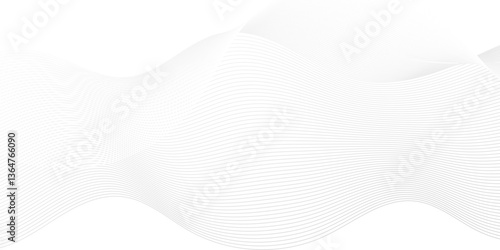 Abstract dynamic creative smooth beautiful space digital composite sound and wave bland line. frequency flow business stripe gradient white vector technology template background.