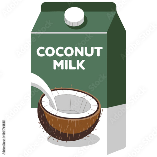 Coconut milk vector