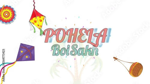 Bengali New Year, Pohela Boishakh Background Design Template, Nabo Borsho Design