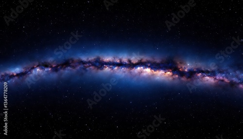 Stunning Milky Way Galaxy View with Starry Night Sky Background