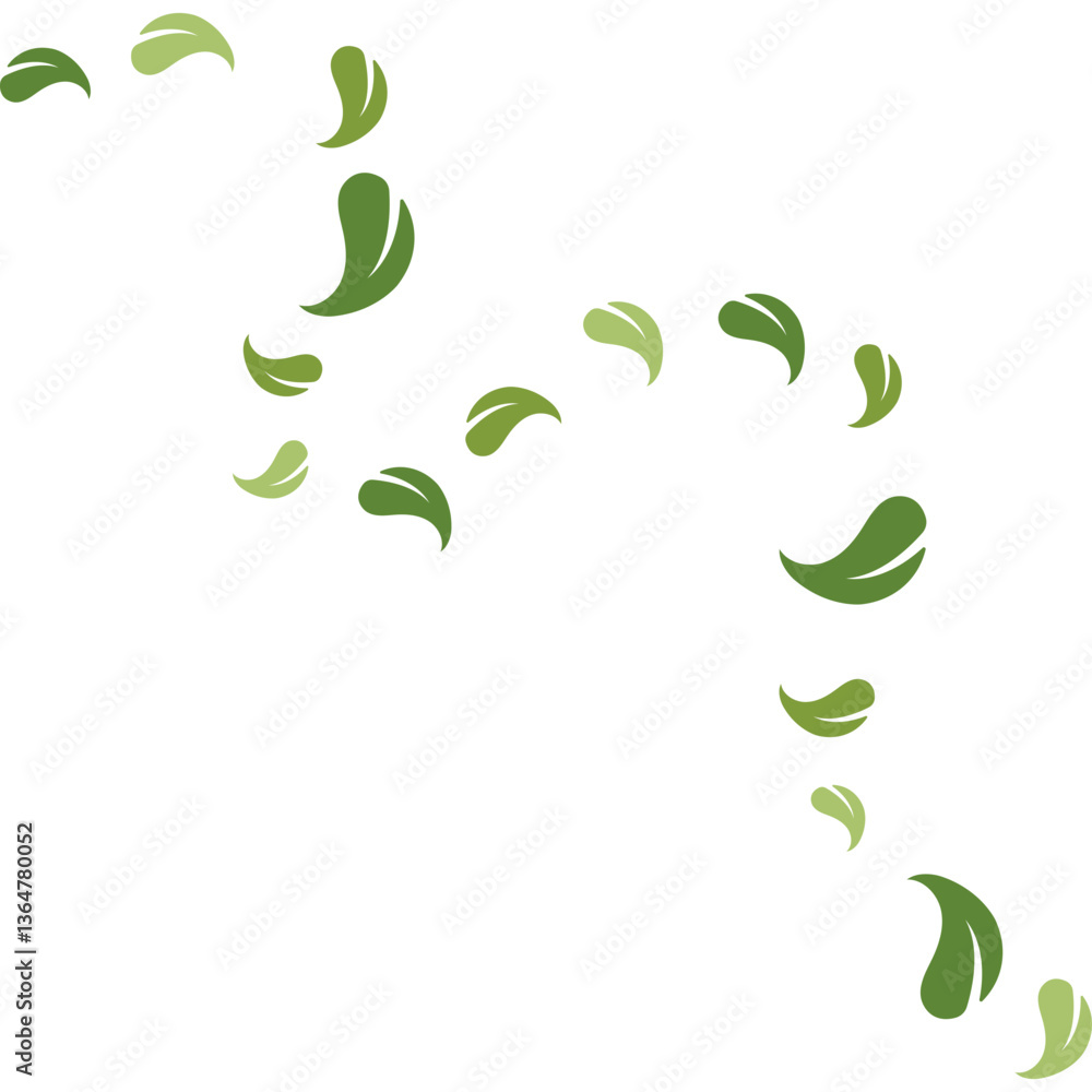 Obraz premium Flying Green Leaves