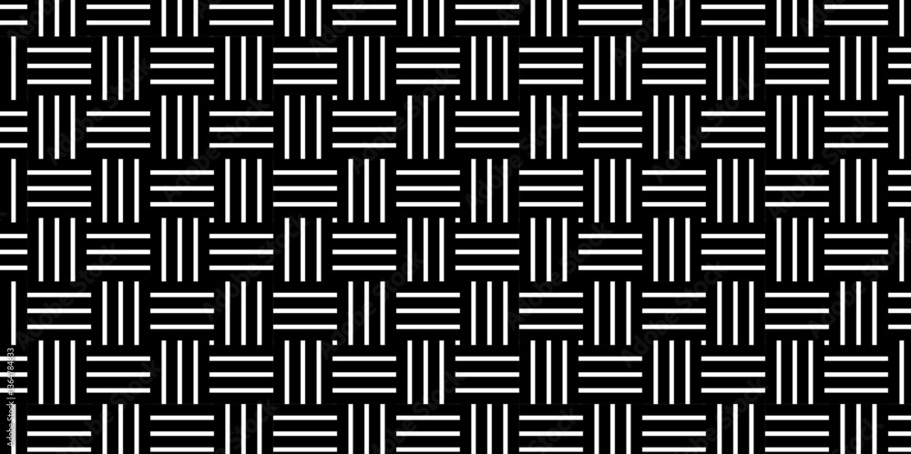 Overlapping vector abstract Pattern wave lines fabric black square line background. seamless fabric geomatics overlapping create retro line pattern.
Overlapping vector abstract Pattern wave lines fabric black square line background. seamless fabric geomatics overlapping create retro line pattern.