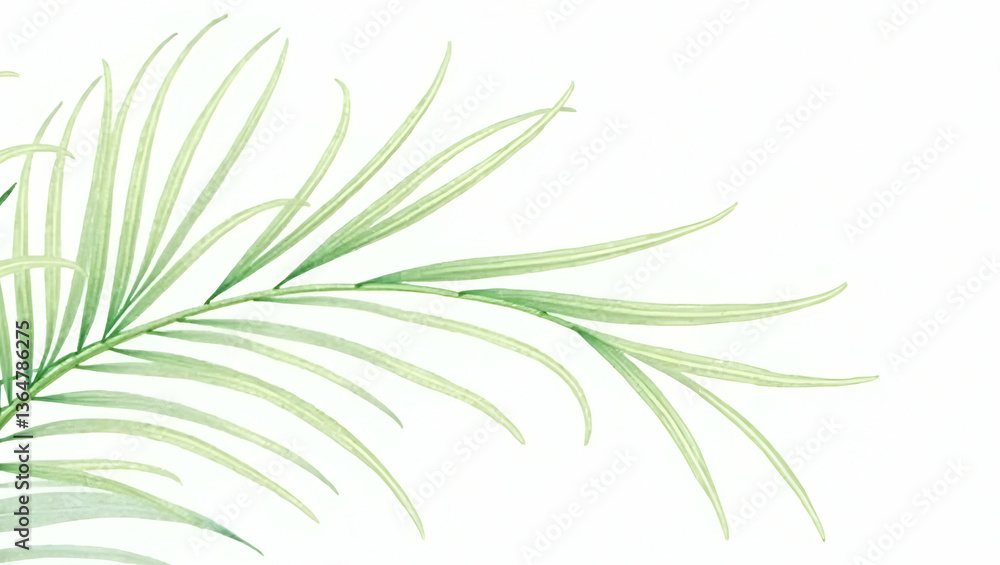 Obraz premium Collection of Green Palm Leaves on Transparent Background for Tropical Themes