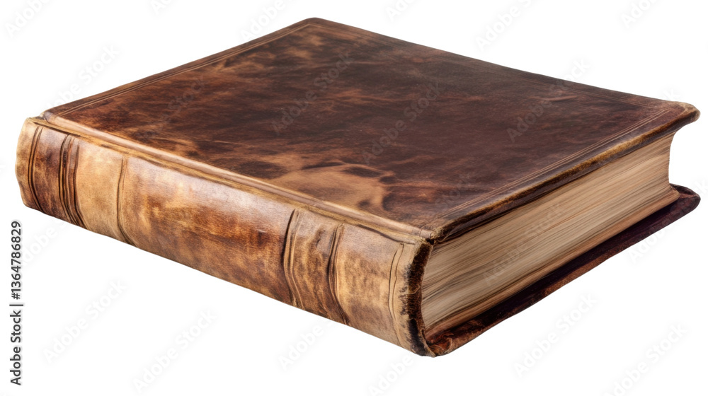 Timeless Tome: An aged, leather-bound book lies open, its weathered cover and yellowed pages hinting at countless stories and a wealth of knowledge. A tangible link to the past, symbolizing learning. Timeless Tome: An aged, leather-bound book lies open, its weathered cover and yellowed pages hinting at countless stories and a wealth of knowledge. A tangible link to the past, symbolizing learning.