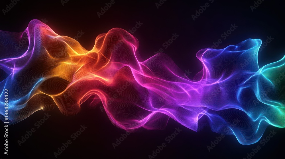 Abstract Rainbow Nebula: A Symphony of Colors Abstract Rainbow Nebula: A Symphony of Colors