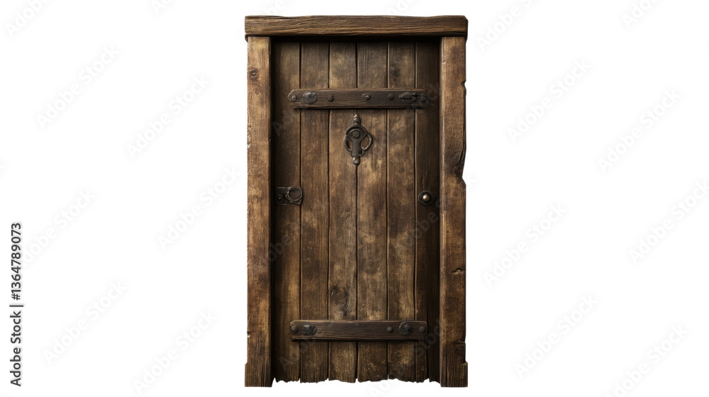 Rustic Doorway: A close-up shot of an aged wooden door, exuding a sense of history and inviting a journey within, its weathered texture whispers tales of resilience and time. Rustic Doorway: A close-up shot of an aged wooden door, exuding a sense of history and inviting a journey within, its weathered texture whispers tales of resilience and time.