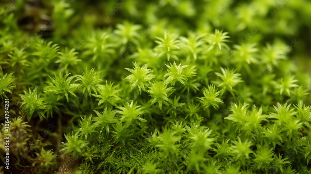 Lush green moss covering forest floor in a vibrant natural setting during daylight Lush green moss covering forest floor in a vibrant natural setting during daylight