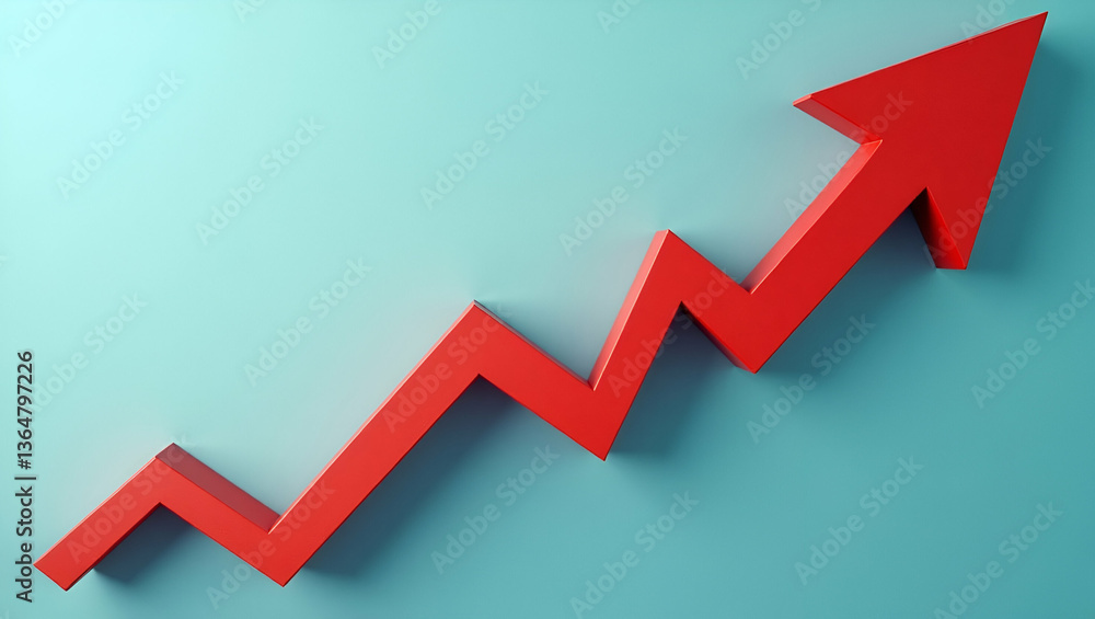 Creative Flat Recession Chart: Falling Red Arrow Illustrates Market Crash Creative Flat Recession Chart: Falling Red Arrow Illustrates Market Crash