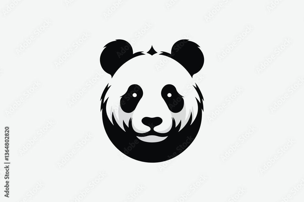 Obraz premium panda in silhouette style