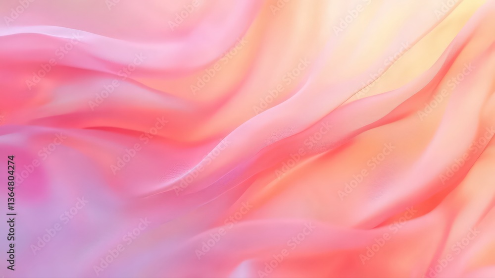 Abstract Pink and Orange Fabric Texture with Soft Waves Abstract Pink and Orange Fabric Texture with Soft Waves
