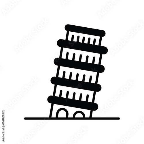 Pisa tower Vector icon