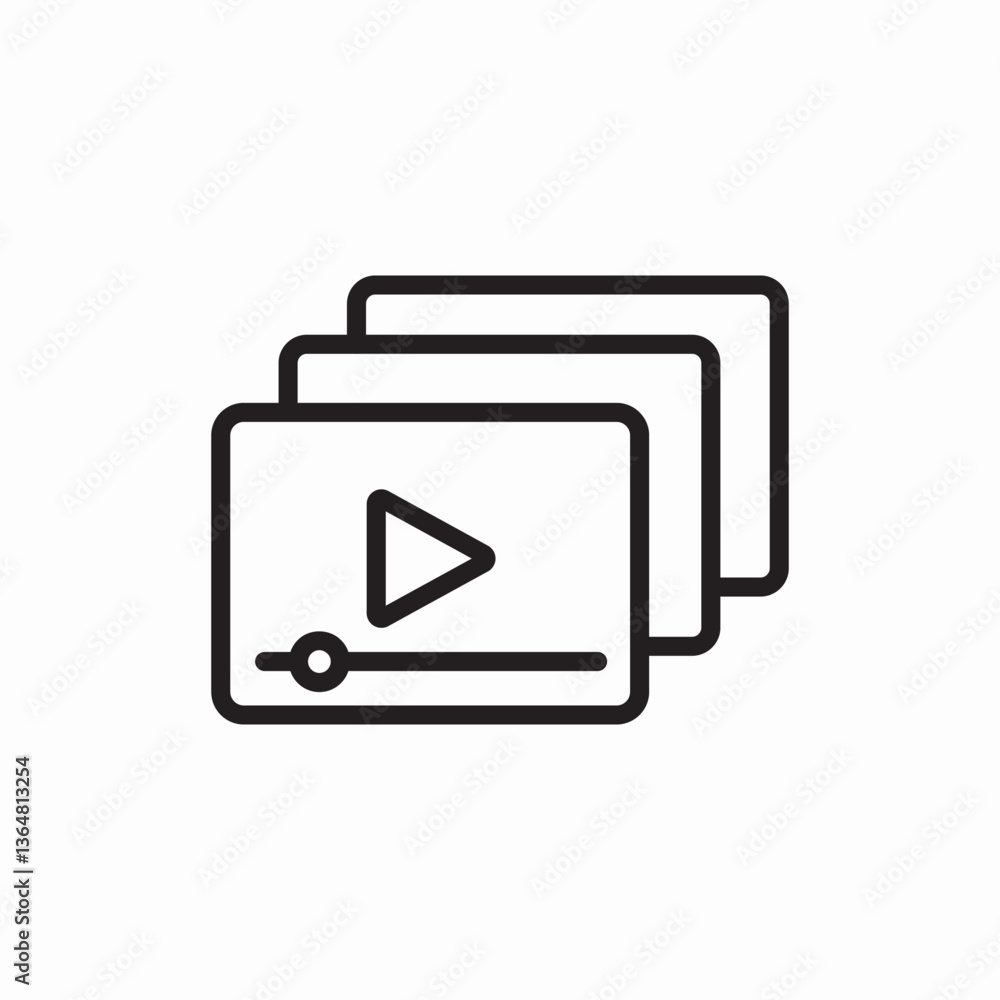 video content media player icon vector sign video content media player icon vector sign