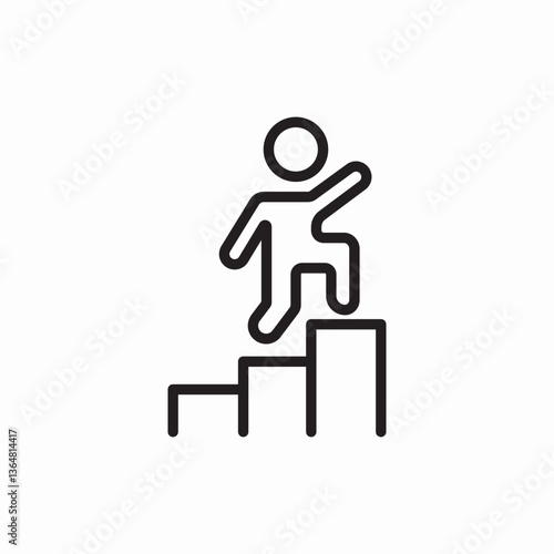 career growth success ladder icon vector sign