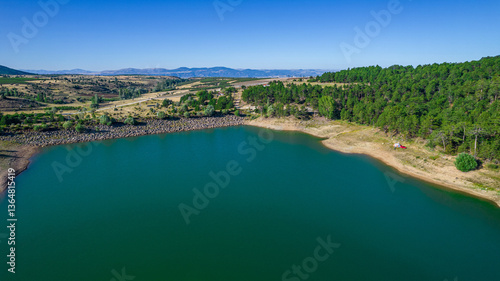 Natural Dam Lake Surrounded by Forests Yunus Emre Nature Park Mihaliccik Eskisehir Turkey