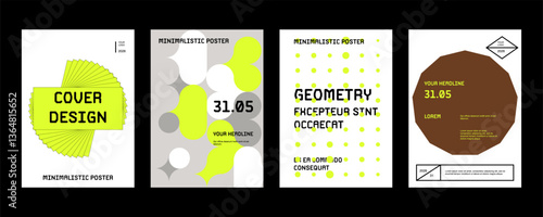 Abstract geometric poster cover design. Geometric shape. Design elements for poster, magazine, book cover, brochure.