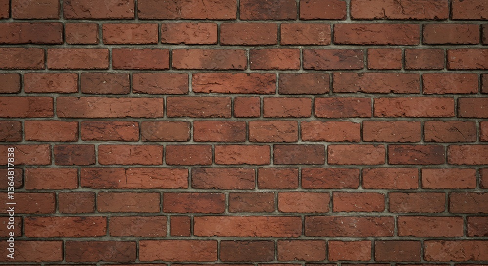 Obraz premium Rustic Red Brick Wall Texture Subtle Lighting. AI Generated