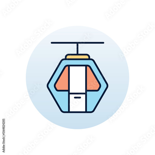 Cable car cabin Vector icon