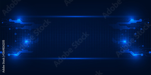Abstract technology background. Futuristic digital space technology concept.	