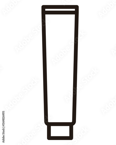 シンプルなチューブ型の容器のイラスト