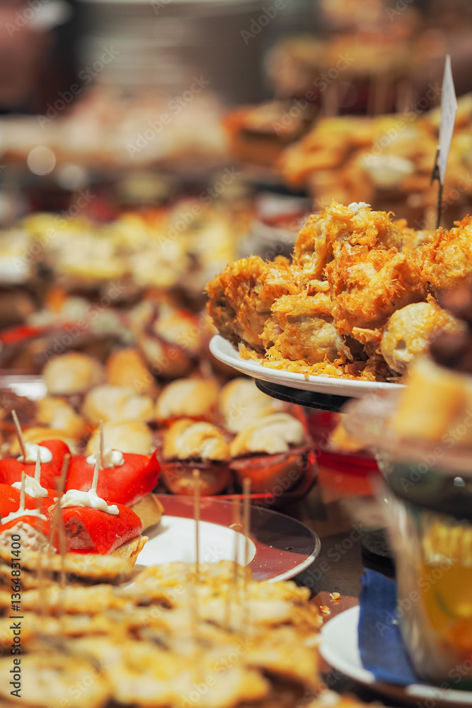 Obraz premium Pintxos in San Sebastian, Spain 