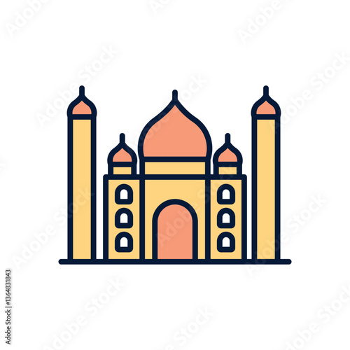 Taj mahal Vector icon