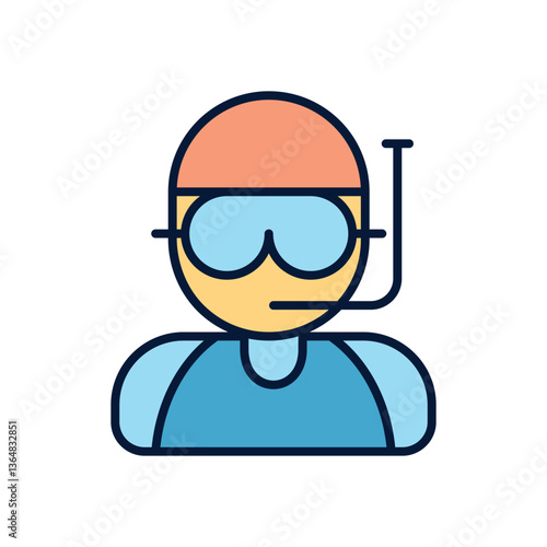 Scuba diver Vector icon