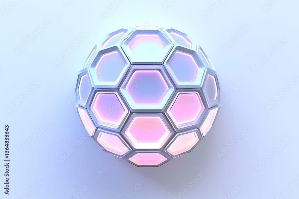 Fototapeta premium 3D Decorative Light Diffuser with a Futuristic Aesthetic.