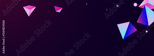 Magical Shards Vector Panoramic Dark Violet