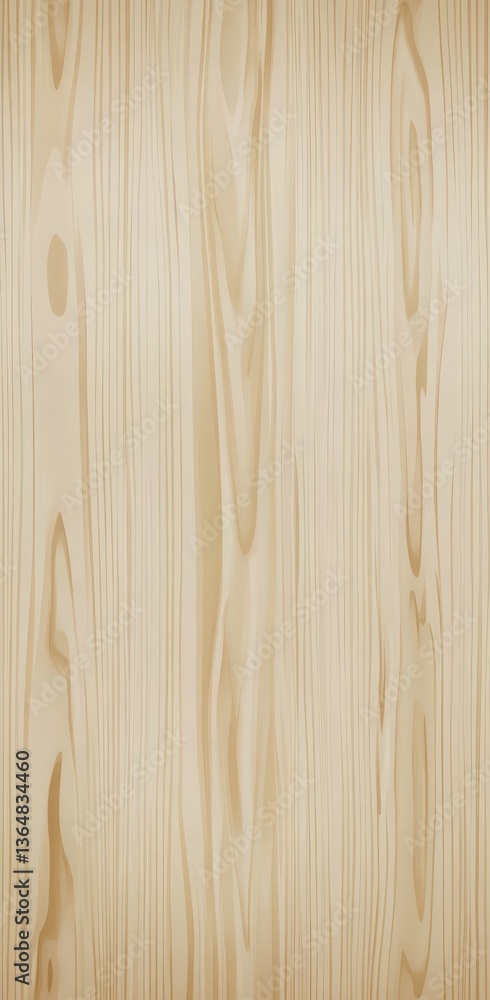 Fototapeta premium A close-up view of a light-colored wood surface featuring distinct grains and natural knots. Ideal for backgrounds in design projects or artistic creations