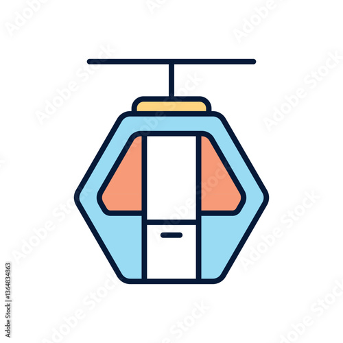Cable car cabin Vector icon