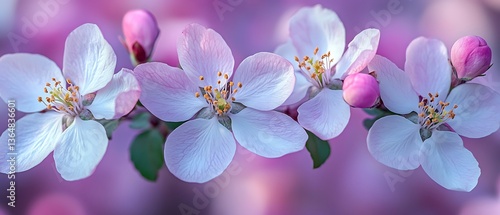 Close up image of blossoming flowers on a branch