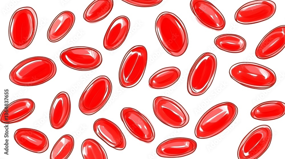 Red capsule pattern background. Red capsule pattern background.