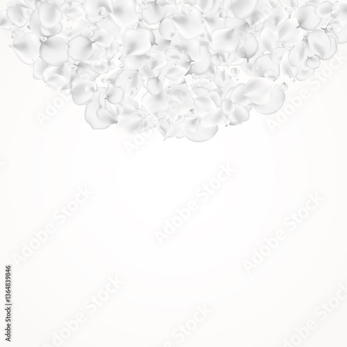 Gray Rose Vector Light Background. Snowy Beauty