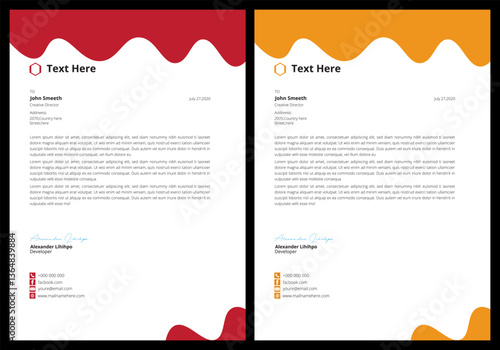 Corporate business letterhead design, creative modern letterhead template design, letterhead template.